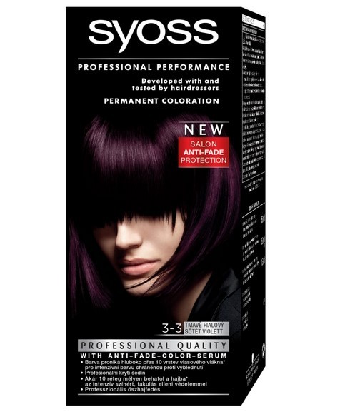 Syoss barva 3-3 tmavě fialová - Kosmetika Pro ženy Vlasová kosmetika Barvy